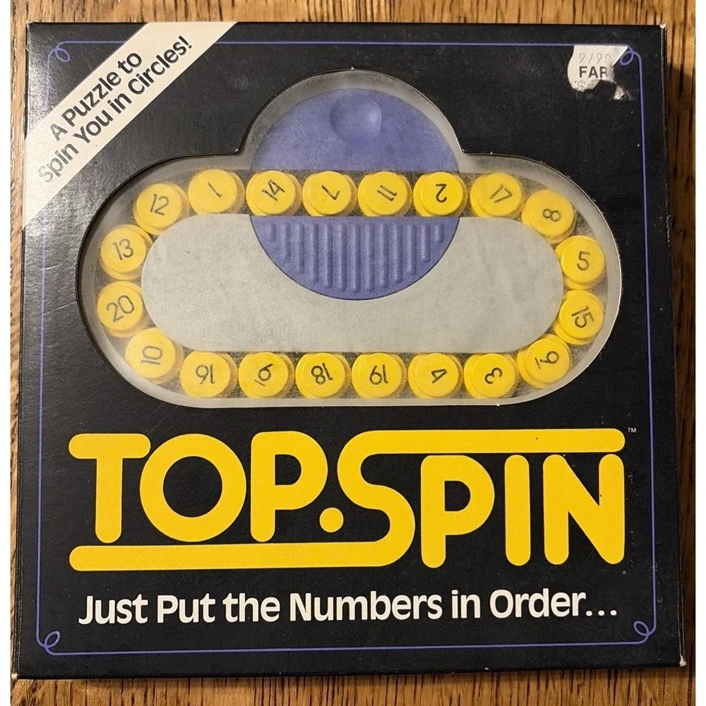 Vintage 1989 Top Spin Puzzle  Numbers Game Toy Binary Arts USA New‎ Open Box